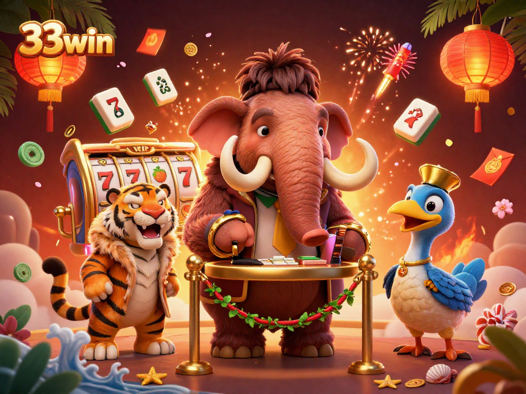 Engage with exciting casino vibes at 33win through colorful characters and vibrant slots.