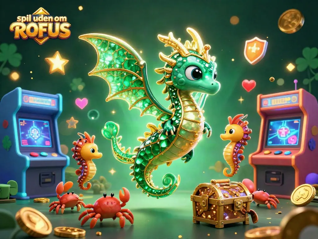 Enjoy thrilling gaming at spil uden om ROFUS with a vibrant scene showcasing epic casino elements.