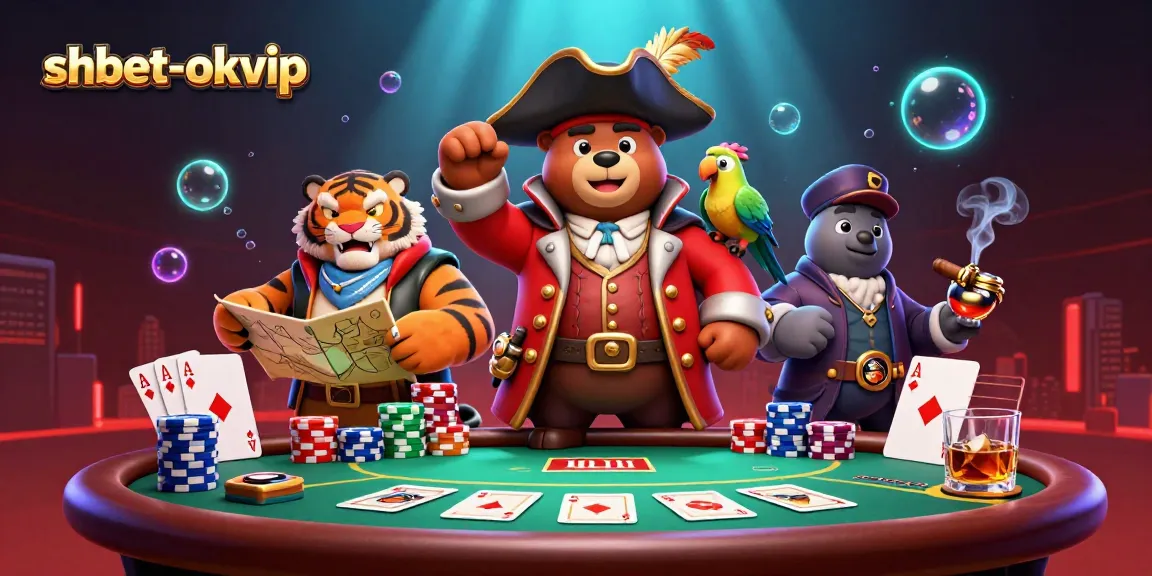 Experience vibrant gaming excitement with shbet-okvip in a colorful 3D casino illustration.