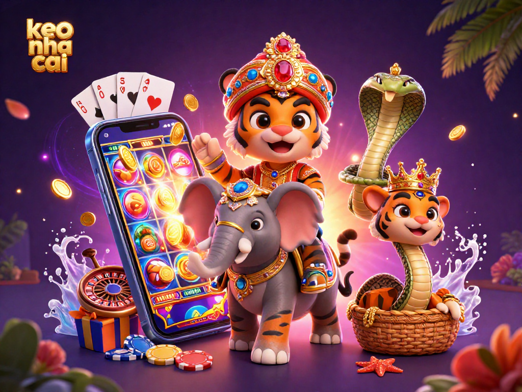 Engage with exciting keo nha cai live betting insights through colorful sports-themed 3D illustration.